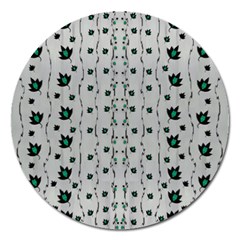 Leafs Clouds And Drawing Magnet 5  (round) by pepitasart