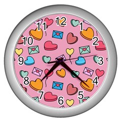 Candy Pattern Wall Clock (silver)