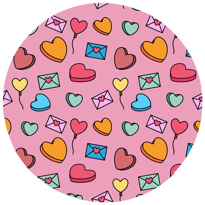 Candy Pattern Wooden Puzzle Round