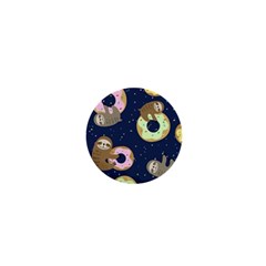 Cute Sloth With Sweet Doughnuts 1  Mini Buttons by Sobalvarro