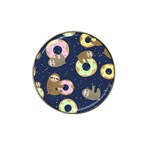 Cute Sloth With Sweet Doughnuts Hat Clip Ball Marker (10 pack) Front