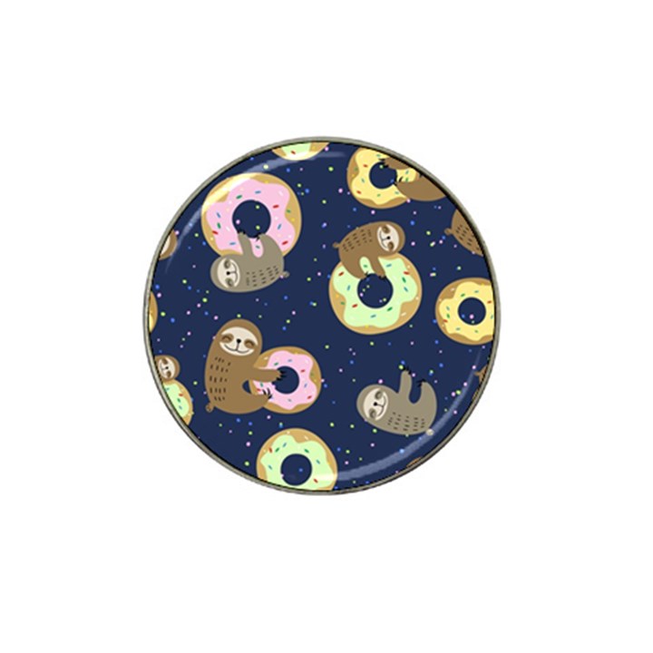 Cute Sloth With Sweet Doughnuts Hat Clip Ball Marker (10 pack)