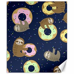 Cute Sloth With Sweet Doughnuts Canvas 20  X 24 