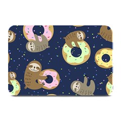 Cute Sloth With Sweet Doughnuts Plate Mats by Sobalvarro