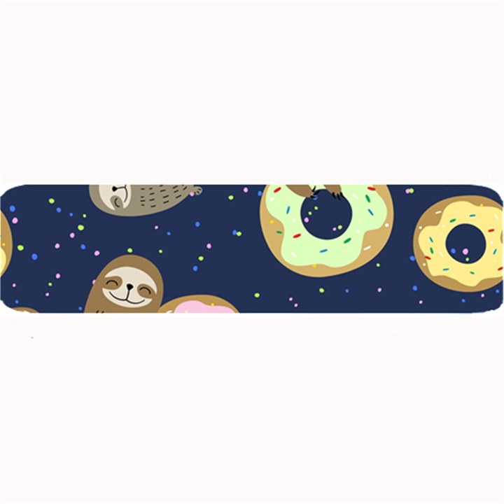 Cute Sloth With Sweet Doughnuts Large Bar Mats