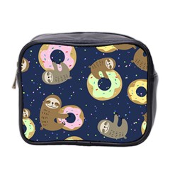 Cute Sloth With Sweet Doughnuts Mini Toiletries Bag (two Sides) by Sobalvarro