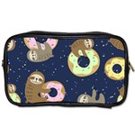 Cute Sloth With Sweet Doughnuts Toiletries Bag (Two Sides) Front