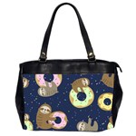 Cute Sloth With Sweet Doughnuts Oversize Office Handbag (2 Sides) Front