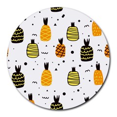 Pineapples Round Mousepads by Sobalvarro