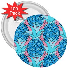 Pineapples 3  Buttons (100 Pack)  by Sobalvarro