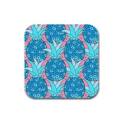 Pineapples Rubber Square Coaster (4 Pack)  by Sobalvarro