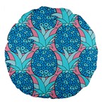 Pineapples Large 18  Premium Flano Round Cushions Front