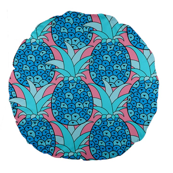 Pineapples Large 18  Premium Flano Round Cushions