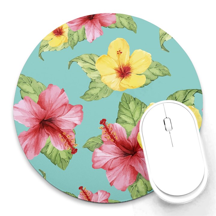 Hibiscus Round Mousepads