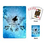 Piano With Feathers, Clef And Key Notes Playing Cards Single Design (Rectangle)