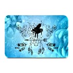 Piano With Feathers, Clef And Key Notes Plate Mats