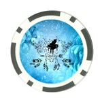 Piano With Feathers, Clef And Key Notes Poker Chip Card Guard