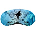 Piano With Feathers, Clef And Key Notes Sleeping Mask