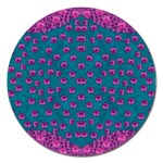 Field Of Flowers Decorative Magnet 5  (Round) Front