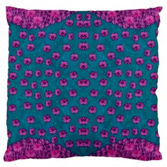 Field Of Flowers Decorative Large Cushion Case (one Side) by pepitasart