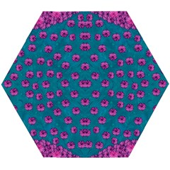 Field Of Flowers Decorative Wooden Puzzle Hexagon