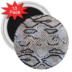 Snake Leather 3  Magnets (10 Pack)  by skindeep