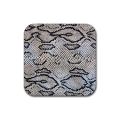 Snake Leather Rubber Coaster (square)  by skindeep