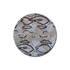 Snake Leather Rubber Coaster (round)  by skindeep