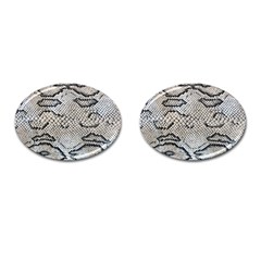 Snake Leather Cufflinks (oval) by skindeep