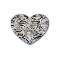 Snake Leather Heart Coaster (4 Pack)  by skindeep