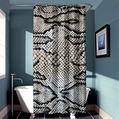 Snake Leather Shower Curtain 36  X 72  (stall)  by skindeep