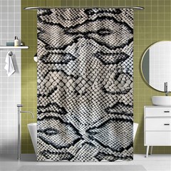 Snake Leather Shower Curtain 48  X 72  (small)  by skindeep