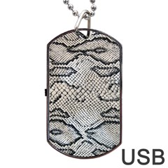 Snake Leather Dog Tag Usb Flash (one Side) by skindeep