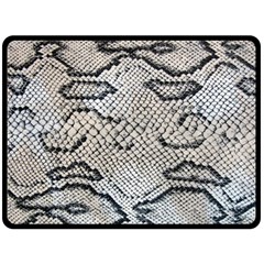 Snake Leather Double Sided Fleece Blanket (large)  by skindeep