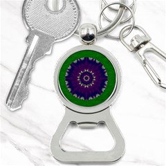 Mandala In Leaves,on Beautiful Leaves In Bohemian Style Bottle Opener Key Chain by pepitasart