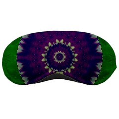 Mandala In Leaves,on Beautiful Leaves In Bohemian Style Sleeping Mask by pepitasart