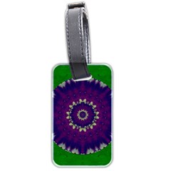 Mandala In Leaves,on Beautiful Leaves In Bohemian Style Luggage Tag (two Sides) by pepitasart