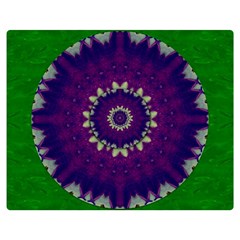 Mandala In Leaves,on Beautiful Leaves In Bohemian Style Double Sided Flano Blanket (medium)  by pepitasart