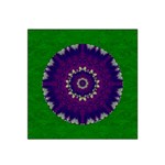 Mandala In Leaves,on Beautiful Leaves In Bohemian Style Satin Bandana Scarf Front