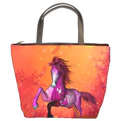 Wonderful Fantasy Horse In A Autumn Landscape Bucket Bag by FantasyWorld7