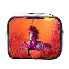 Wonderful Fantasy Horse In A Autumn Landscape Mini Toiletries Bag (one Side) by FantasyWorld7