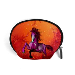 Wonderful Fantasy Horse In A Autumn Landscape Accessory Pouch (small) by FantasyWorld7