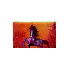 Wonderful Fantasy Horse In A Autumn Landscape Cosmetic Bag (xs) by FantasyWorld7