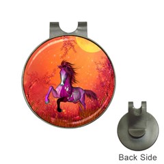 Wonderful Fantasy Horse In A Autumn Landscape Hat Clips With Golf Markers by FantasyWorld7