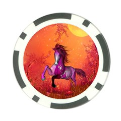 Wonderful Fantasy Horse In A Autumn Landscape Poker Chip Card Guard (10 Pack) by FantasyWorld7