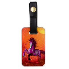 Wonderful Fantasy Horse In A Autumn Landscape Luggage Tag (one Side) by FantasyWorld7