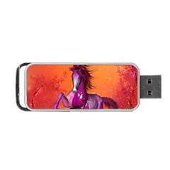 Wonderful Fantasy Horse In A Autumn Landscape Portable Usb Flash (one Side) by FantasyWorld7