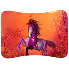 Wonderful Fantasy Horse In A Autumn Landscape Velour Seat Head Rest Cushion by FantasyWorld7