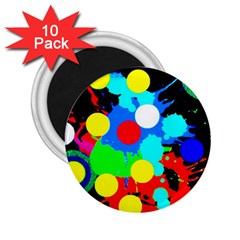 Spots 2222 Black 2 25  Magnets (10 Pack) 