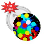 Spots 2222 Black 2.25  Buttons (100 pack)  Front